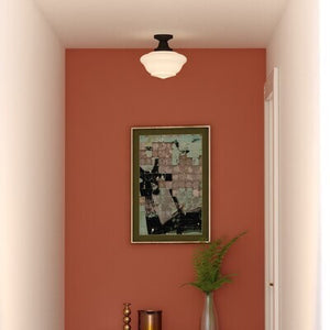 Vaxcel - C0350 - One Light Semi-Flush Mount - Eastgate - Matte Black