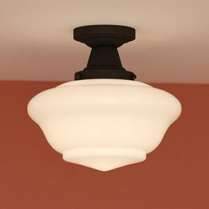 Vaxcel - C0350 - One Light Semi-Flush Mount - Eastgate - Matte Black