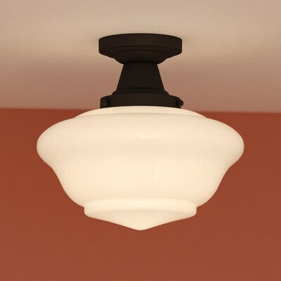 Vaxcel - C0350 - One Light Semi-Flush Mount - Eastgate - Matte Black
