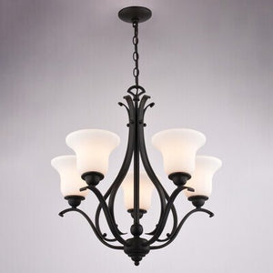 Vaxcel - H0319 - Five Light Chandelier - Monrovia - Oil Rubbed Bronze