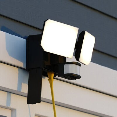 Vaxcel - T0788 - LED Outdoor Motion Sensor Security Flood Light - Outdoor Security - Black