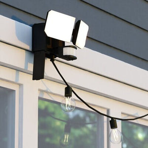 Vaxcel - T0788 - LED Outdoor Motion Sensor Security Flood Light - Outdoor Security - Black