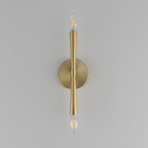 Maxim - 24620SBR - Two Light Wall Sconce - Rome - Satin Brass