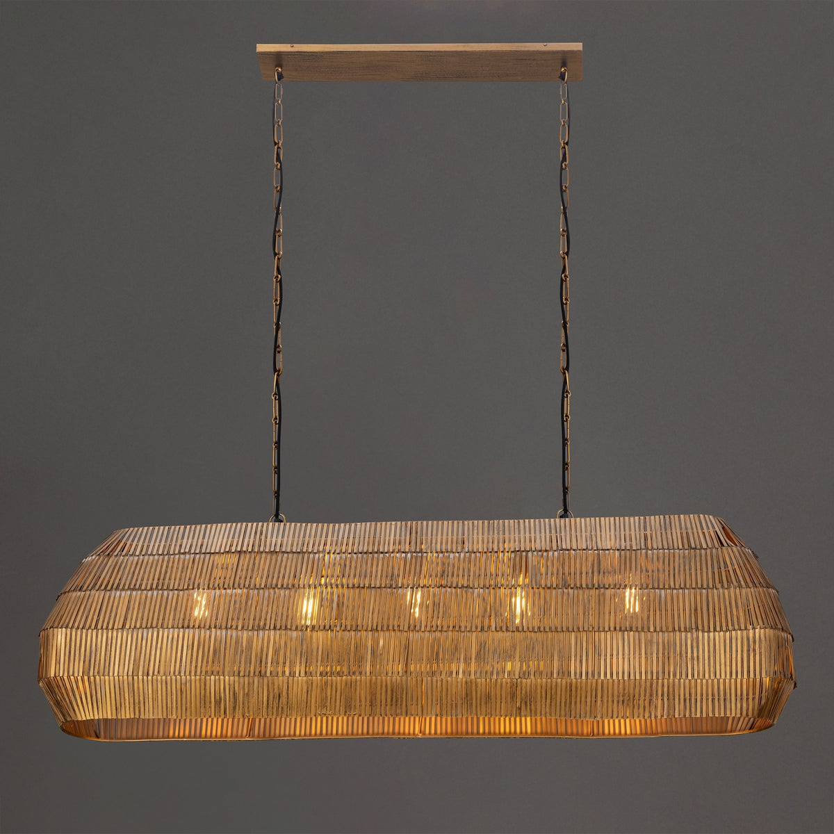Maxim - 29185AB - Five Light Linear Pendant - Gilda - Antique Brass