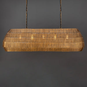 Maxim - 29185AB - Five Light Linear Pendant - Gilda - Antique Brass