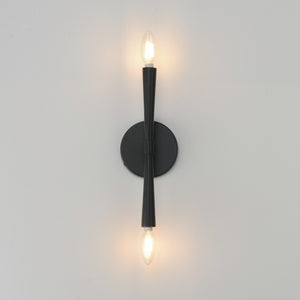 Maxim - 24620BK - Two Light Wall Sconce - Rome - Black