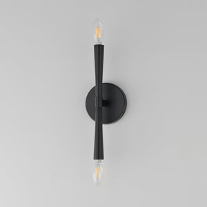 Maxim - 24620BK - Two Light Wall Sconce - Rome - Black