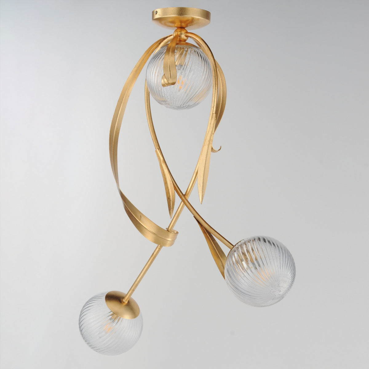 Maxim - 28714CRGL - Three Light Flush Mount - Firenze - Gold Leaf