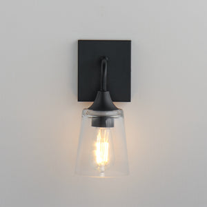 Maxim - 12881CLBK - One Light Wall Sconce - Hudson - Black