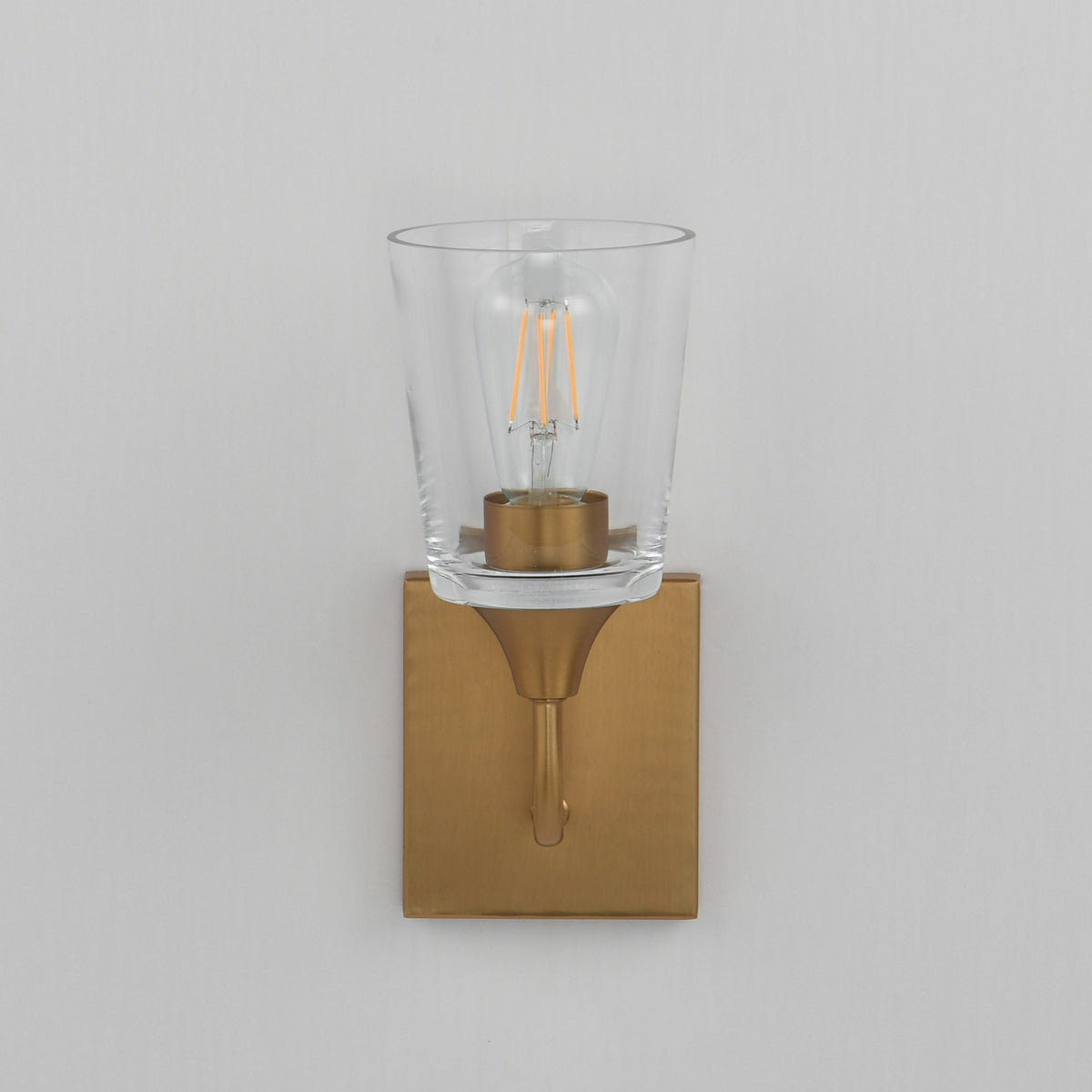 Maxim - 12881CLNAB - One Light Wall Sconce - Hudson - Natural Aged Brass