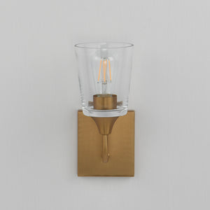 Maxim - 12881CLNAB - One Light Wall Sconce - Hudson - Natural Aged Brass