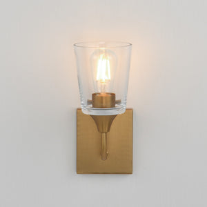 Maxim - 12881CLNAB - One Light Wall Sconce - Hudson - Natural Aged Brass