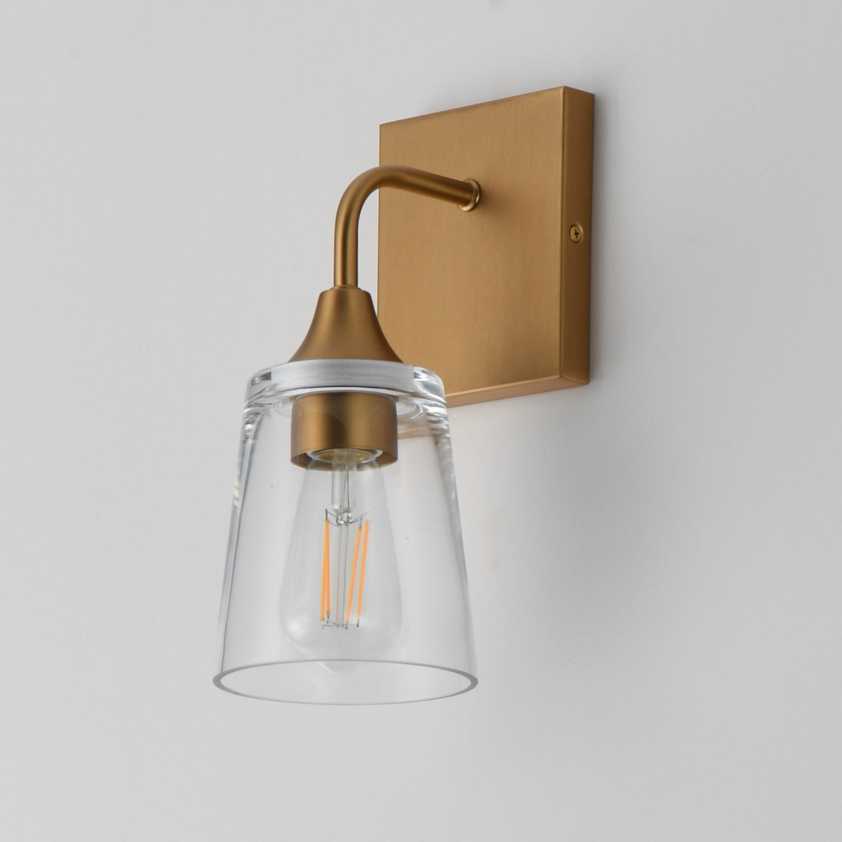 Maxim - 12881CLNAB - One Light Wall Sconce - Hudson - Natural Aged Brass