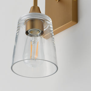 Maxim - 12881CLNAB - One Light Wall Sconce - Hudson - Natural Aged Brass