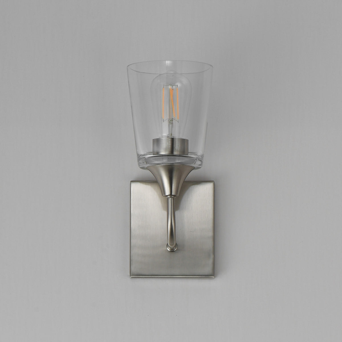 Maxim - 12881CLSN - One Light Wall Sconce - Hudson - Satin Nickel