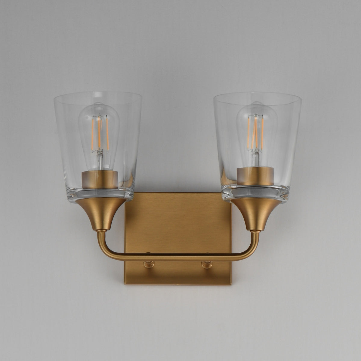 Maxim - 12882CLNAB - Two Light Bath Vanity - Hudson - Natural Aged Brass