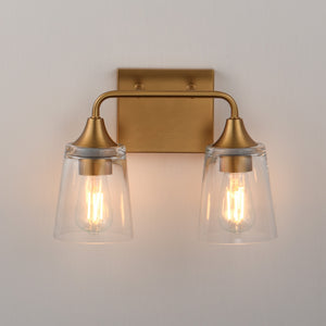Maxim - 12882CLNAB - Two Light Bath Vanity - Hudson - Natural Aged Brass