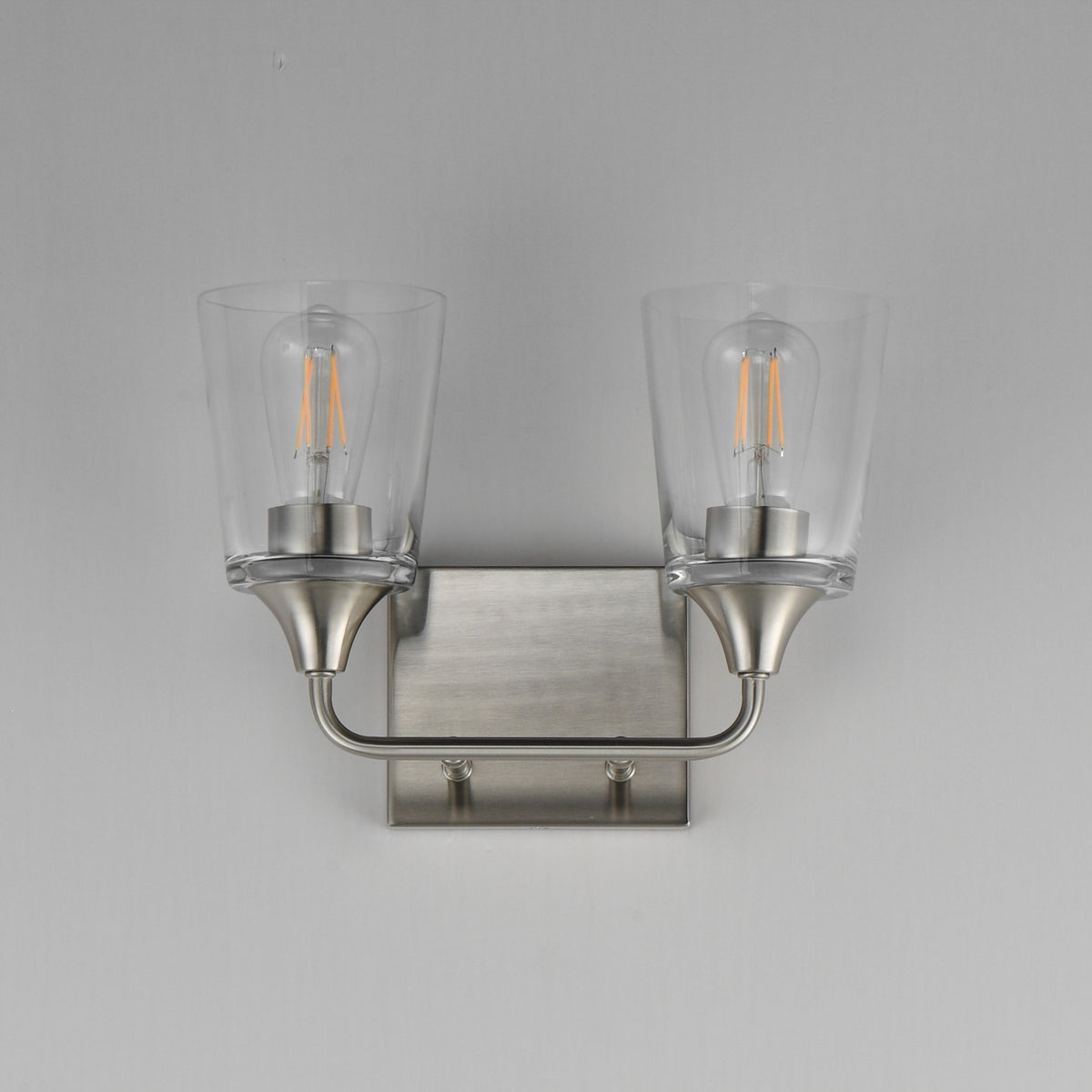 Maxim - 12882CLSN - Two Light Bath Vanity - Hudson - Satin Nickel
