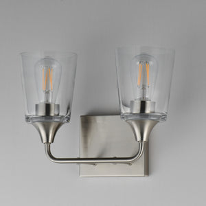 Maxim - 12882CLSN - Two Light Bath Vanity - Hudson - Satin Nickel