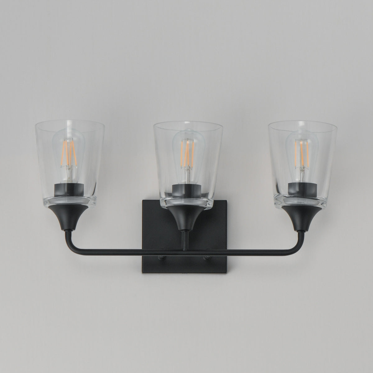 Maxim - 12883CLBK - Three Light Bath Vanity - Hudson - Black