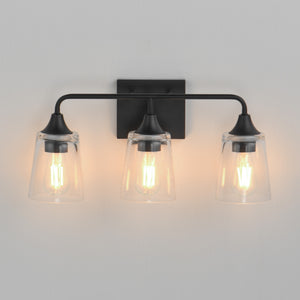 Maxim - 12883CLBK - Three Light Bath Vanity - Hudson - Black