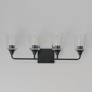 Maxim - 12884CLBK - Four Light Bath Vanity - Hudson - Black