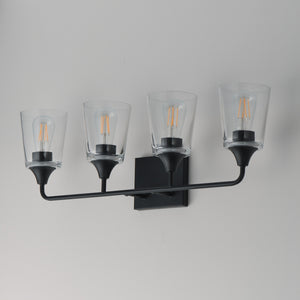 Maxim - 12884CLBK - Four Light Bath Vanity - Hudson - Black