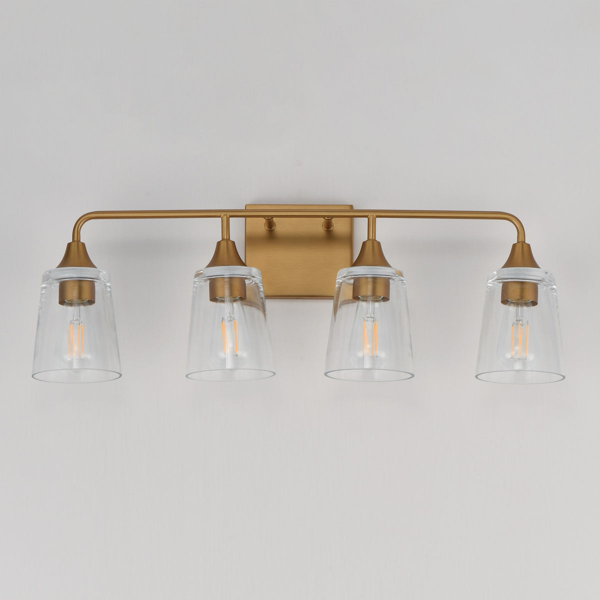 Maxim - 12884CLNAB - Four Light Bath Vanity - Hudson - Natural Aged Brass
