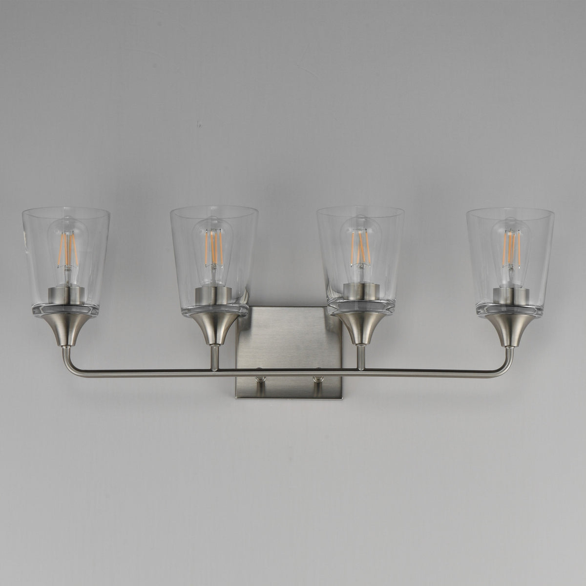 Maxim - 12884CLSN - Four Light Bath Vanity - Hudson - Satin Nickel