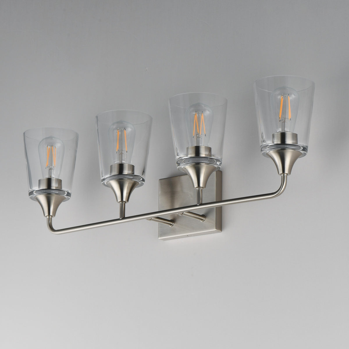 Maxim - 12884CLSN - Four Light Bath Vanity - Hudson - Satin Nickel