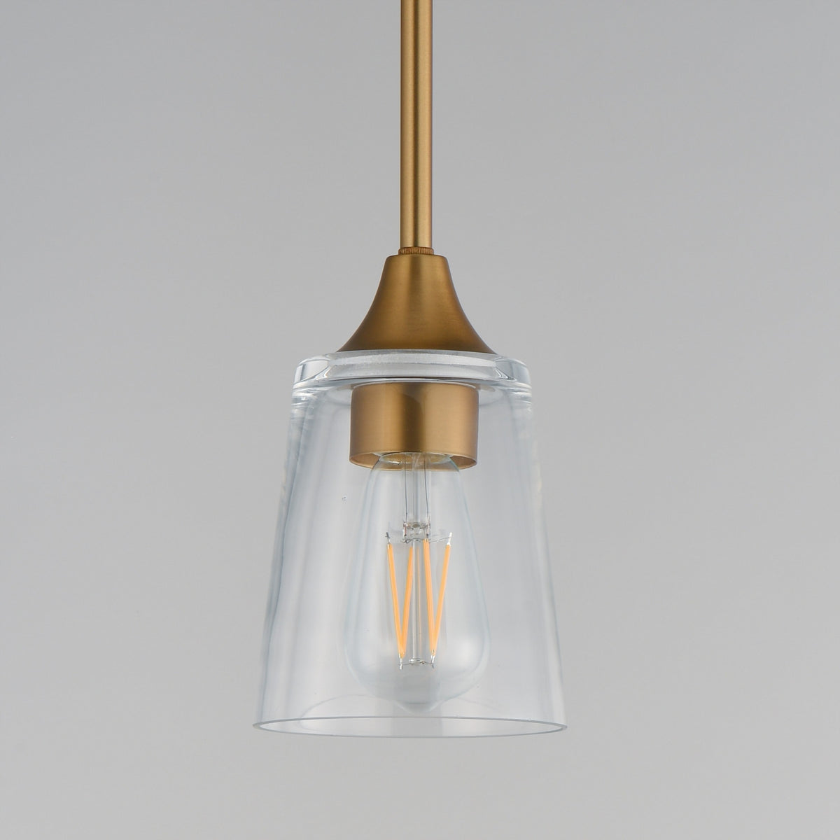 Maxim - 92880CLNAB - One Light Pendant - Hudson - Natural Aged Brass