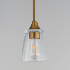 Maxim - 92880CLNAB - One Light Pendant - Hudson - Natural Aged Brass