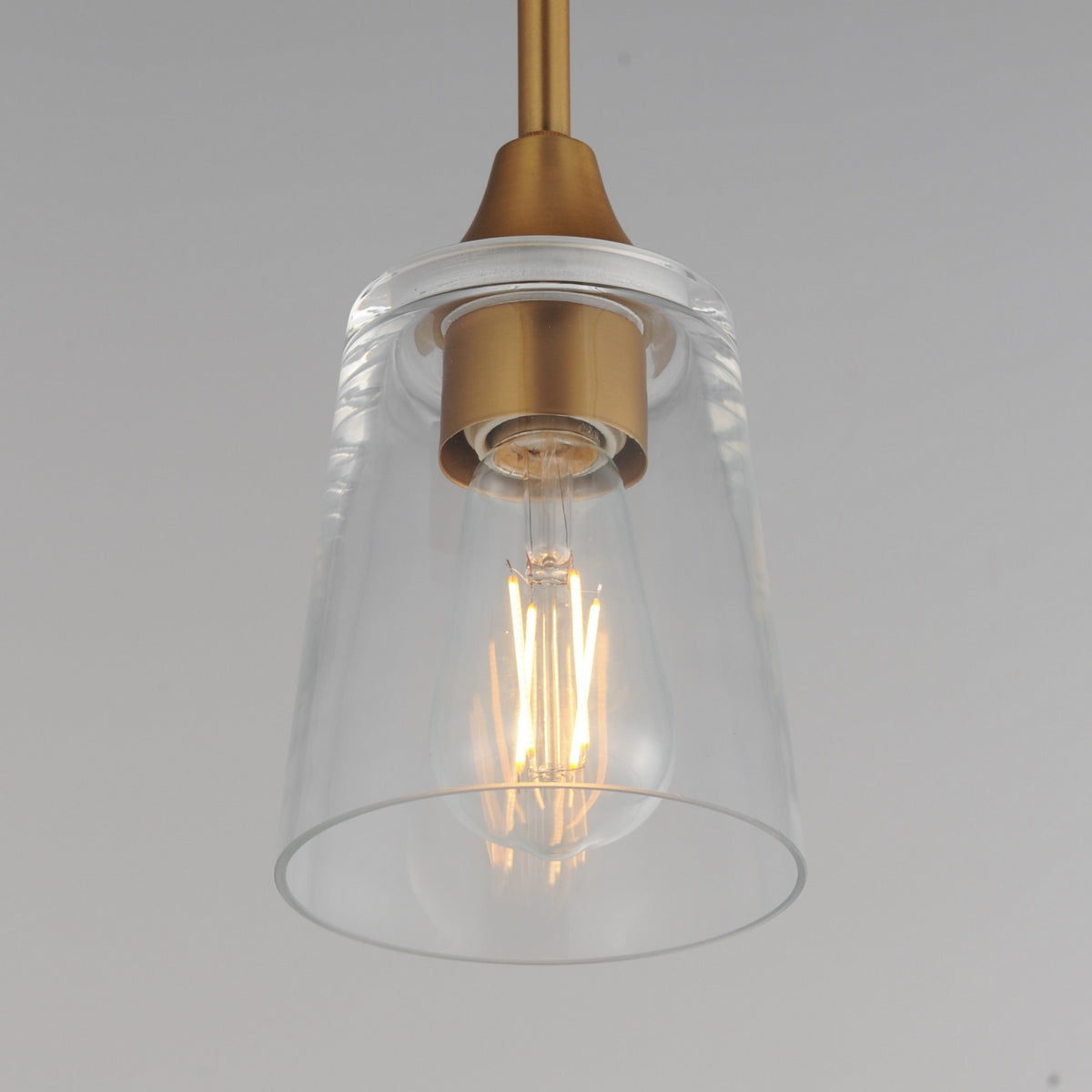 Maxim - 92880CLNAB - One Light Pendant - Hudson - Natural Aged Brass