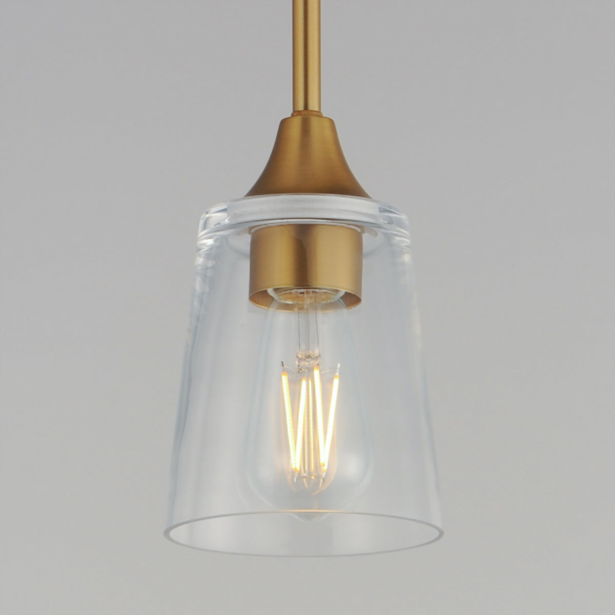 Maxim - 92880CLNAB - One Light Pendant - Hudson - Natural Aged Brass
