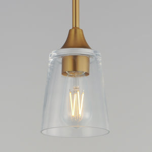 Maxim - 92880CLNAB - One Light Pendant - Hudson - Natural Aged Brass