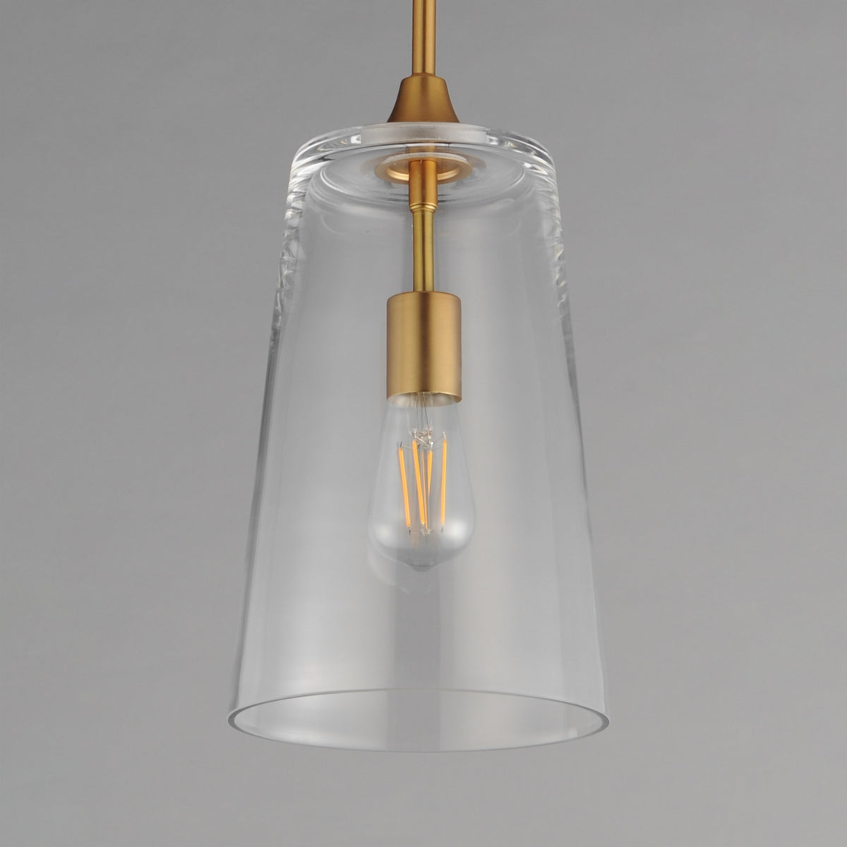 Maxim - 12886CLNAB - One Light Pendant - Hudson - Natural Aged Brass