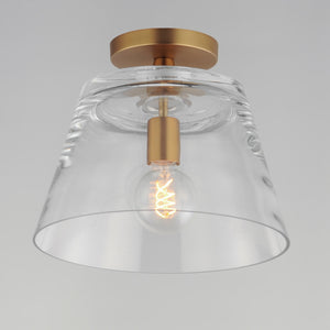Maxim - 12880CLNAB - One Light Pendant - Hudson - Natural Aged Brass