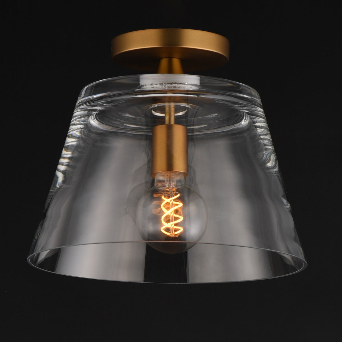 Maxim - 12880CLNAB - One Light Pendant - Hudson - Natural Aged Brass