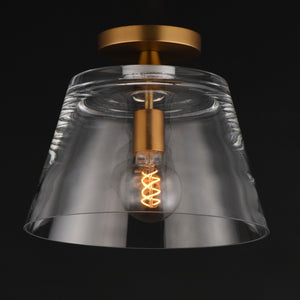 Maxim - 12880CLNAB - One Light Pendant - Hudson - Natural Aged Brass
