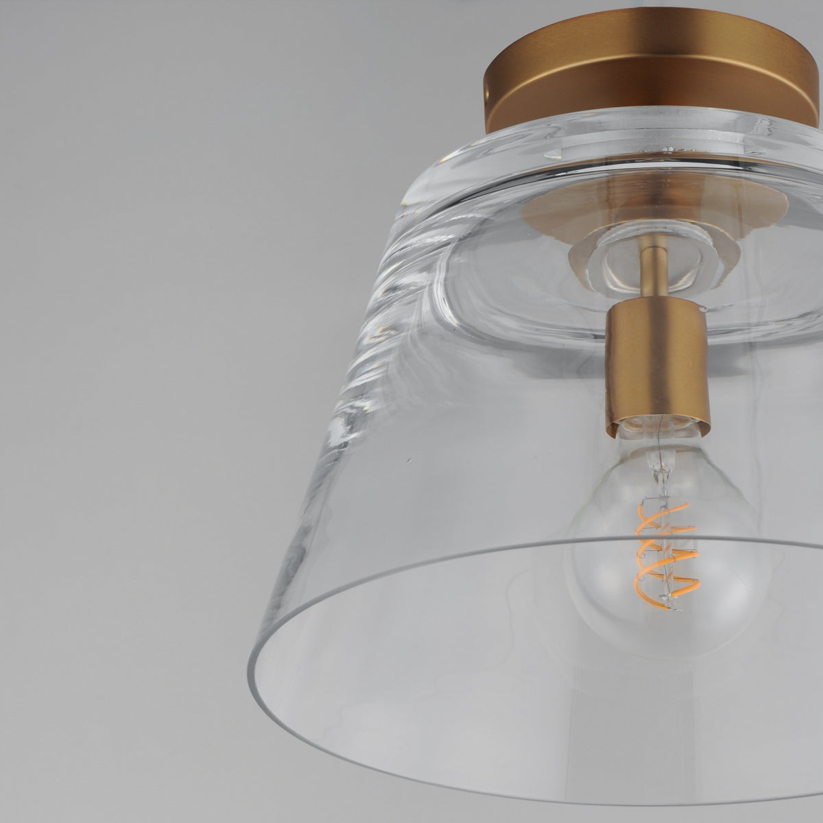 Maxim - 12880CLNAB - One Light Pendant - Hudson - Natural Aged Brass