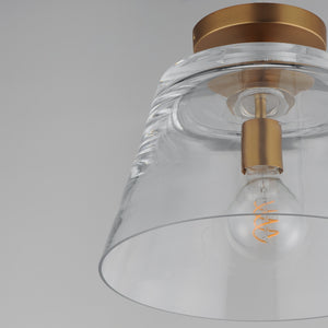 Maxim - 12880CLNAB - One Light Pendant - Hudson - Natural Aged Brass