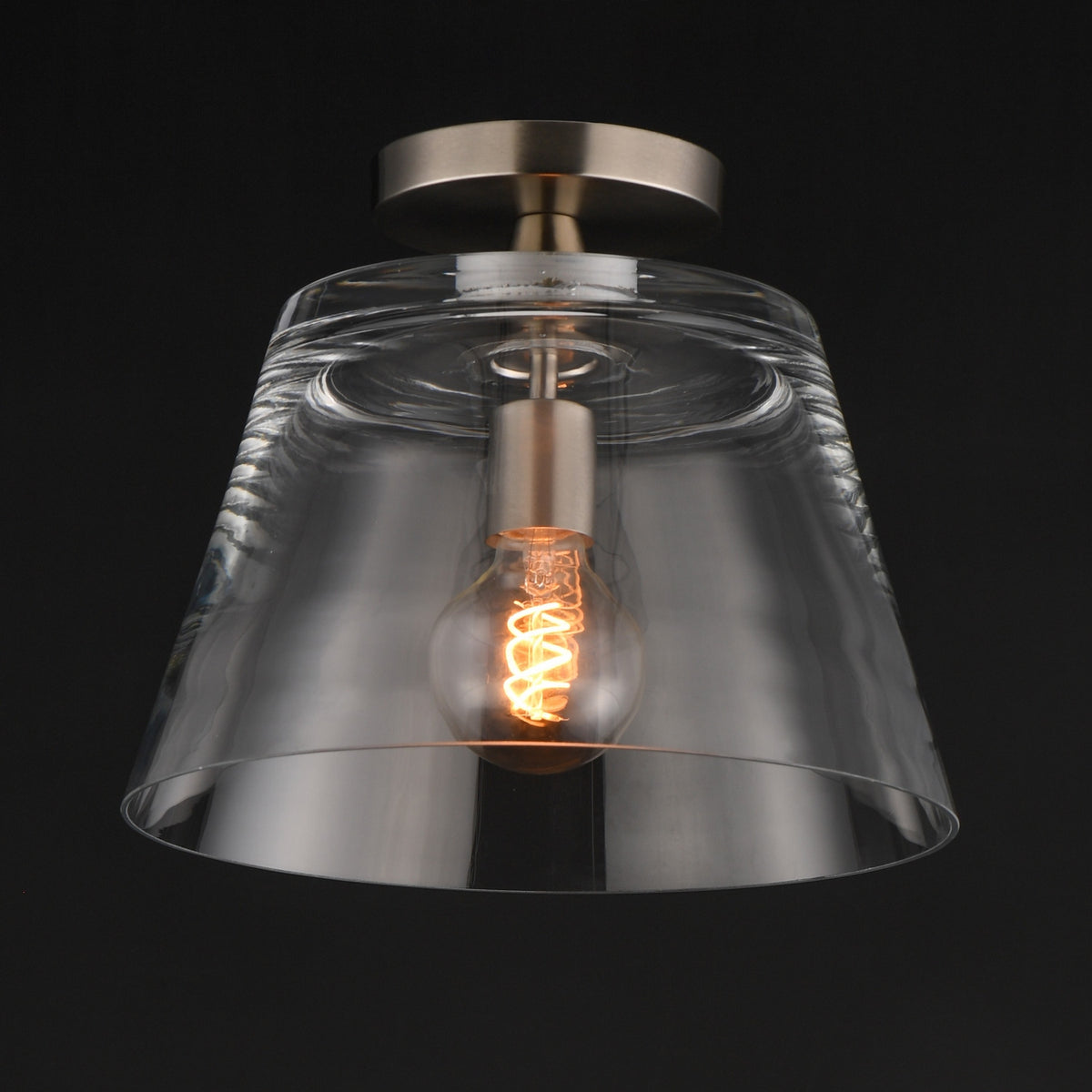 Maxim - 12880CLSN - One Light Pendant - Hudson - Satin Nickel