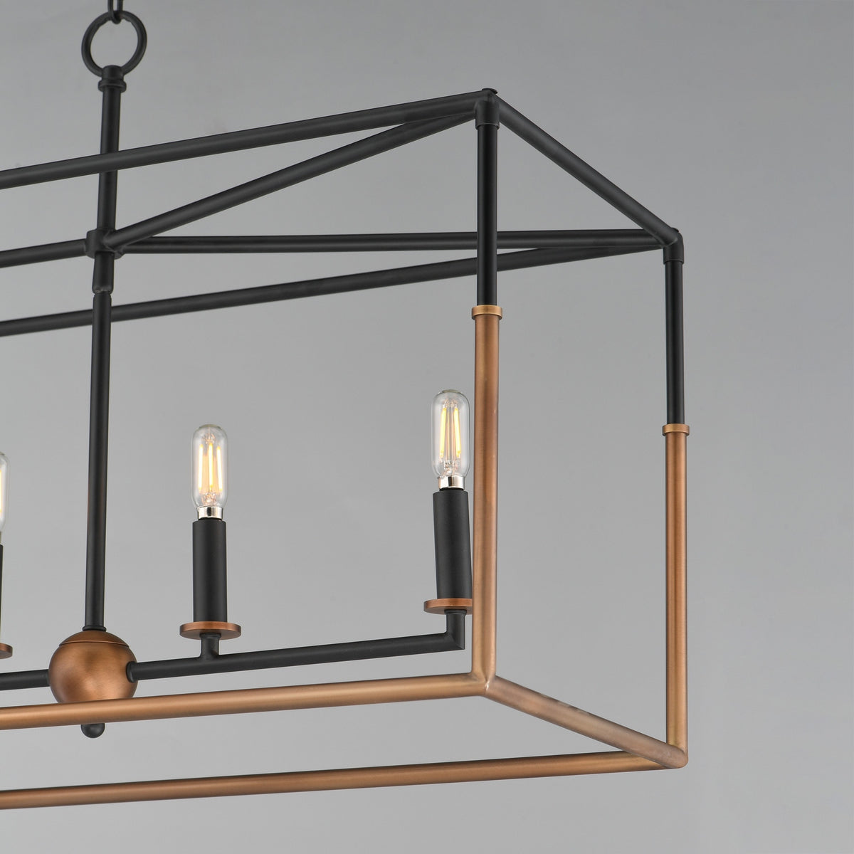 Maxim - 28626BKWBR - Six Light Linear Pendant - SoHo - Black/Weathered Brass