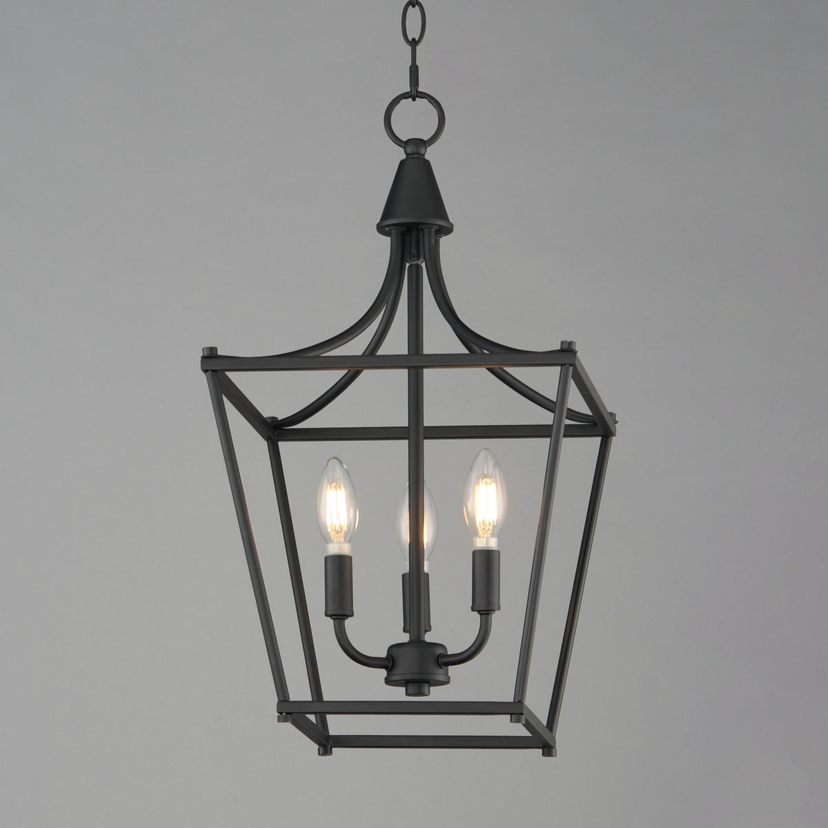 Maxim - 25313BK - Three Light Pendant - Clifton - Black