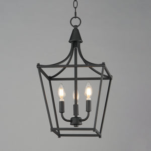 Maxim - 25313BK - Three Light Pendant - Clifton - Black