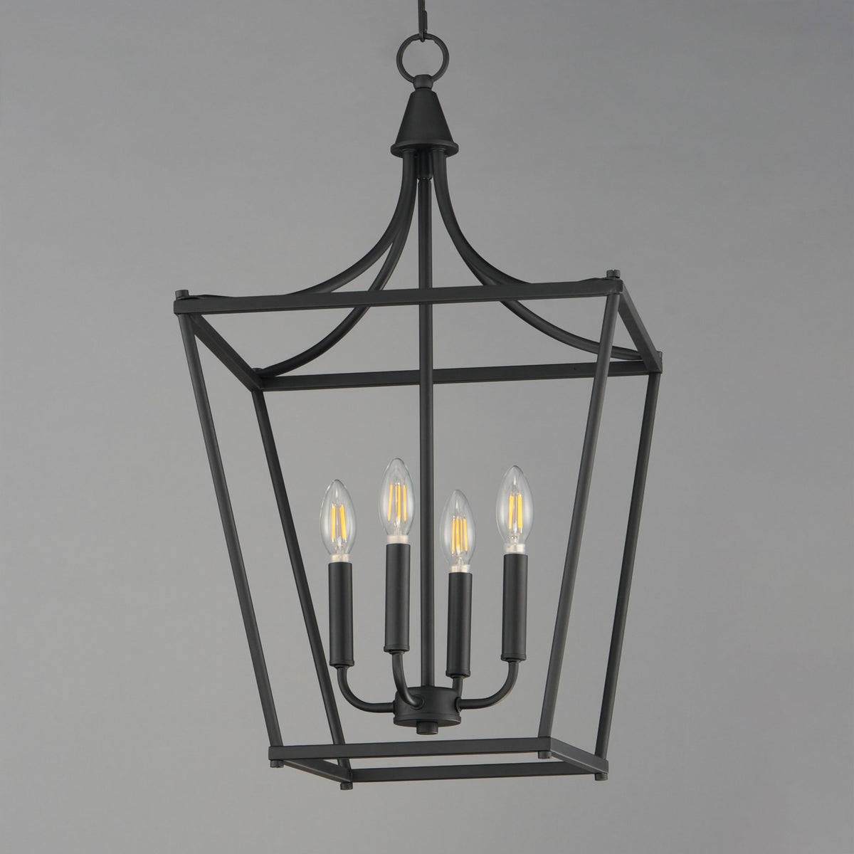 Maxim - 25314BK - Four Light Pendant - Clifton - Black