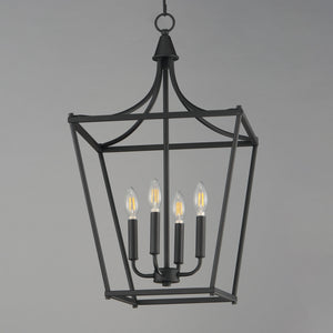 Maxim - 25314BK - Four Light Pendant - Clifton - Black