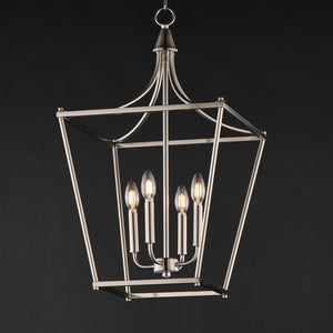 Maxim - 25314SN - Four Light Pendant - Clifton - Satin Nickel