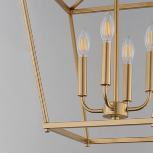 Maxim - 25314NAB - Four Light Pendant - Clifton - Natural Aged Brass