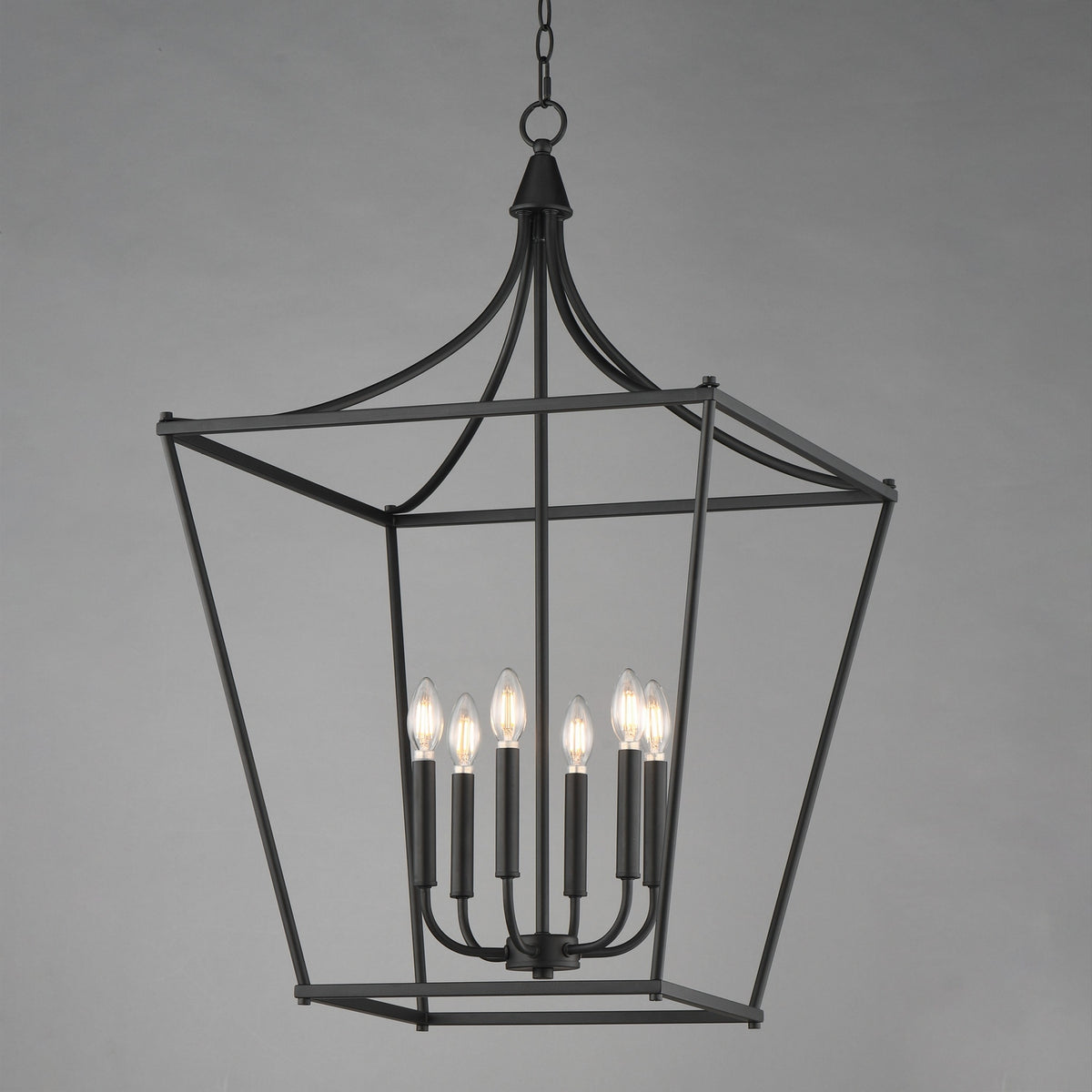 Maxim - 25316BK - Six Light Pendant - Clifton - Black